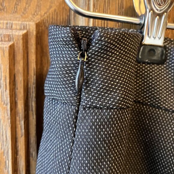 Nine West Skirt Women's Black Twill Pencil Skirt Sz 16 Zip Knee Length Business - Picture 7 of 8